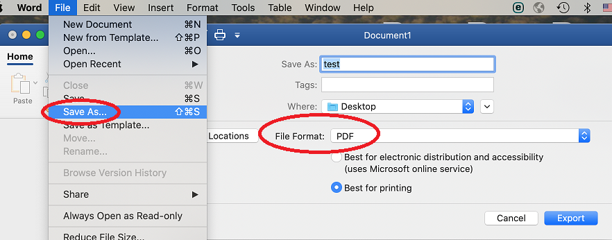 Save as PDF on mac Save as PDF on mac