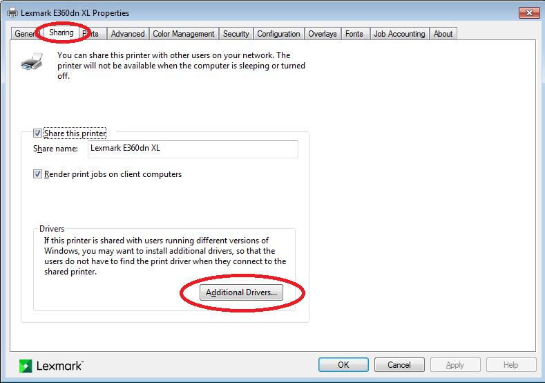 The image illustrate how to print to a printer on an Windows PC from a Mac machine