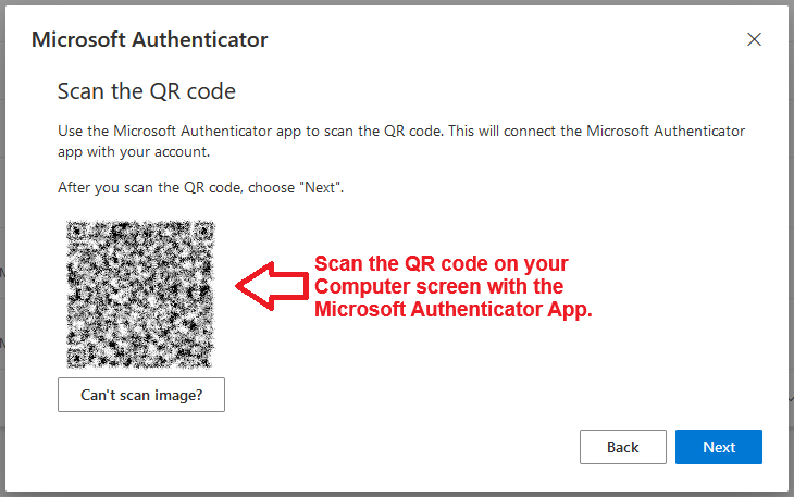 MFA configure with QR code MFA configure with QR code