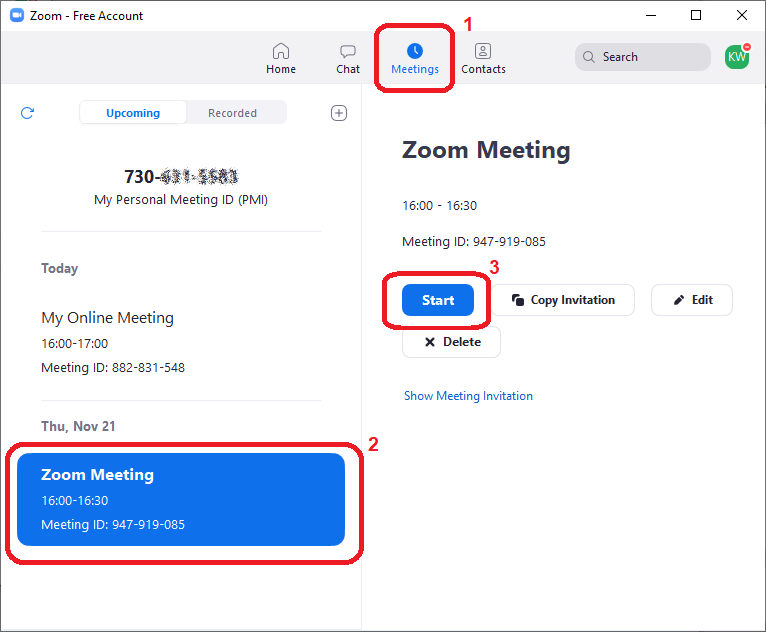 The image illustrate how to edit a meeting The image illustrate how to edit a meeting