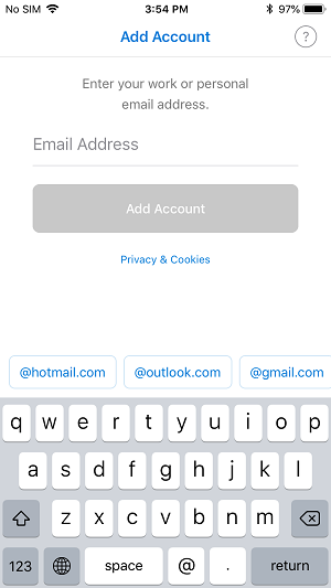 Add email account Add email account