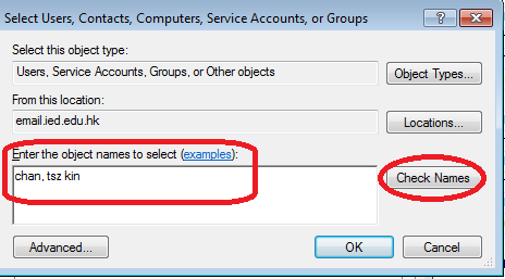 The image illustrate how to 'Check Names' The image illustrate how to 'Check Names'