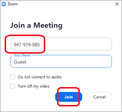 The image illustrate the join meeting url The image illustrate the join meeting url