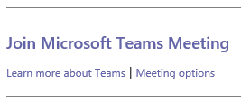 Join Teams meeting via the invitation URL Join Teams meeting via the invitation URL