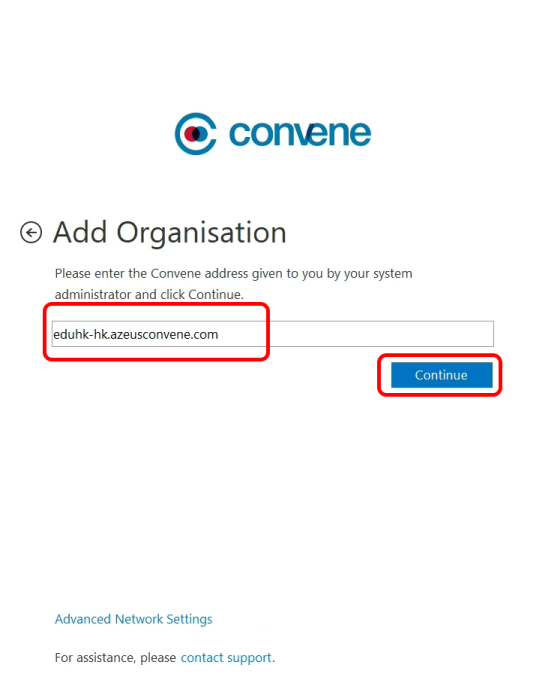 Azeus Convene organization setup Azeus Convene organization setup
