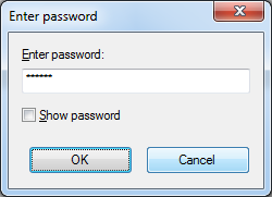 The image illustrate the prompt for password to de-crypt the file The image illustrate the prompt for password to de-crypt the file