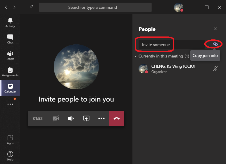 Invite people to join Teams meeting Invite people to join Teams meeting