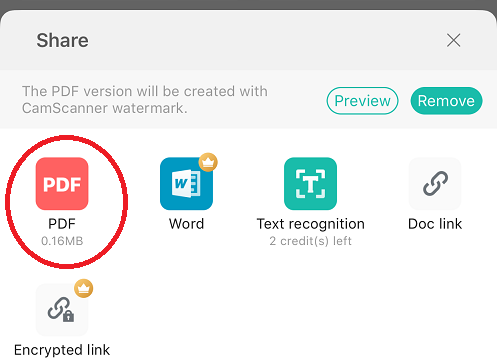 Open the CamScanner app Open the CamScanner app