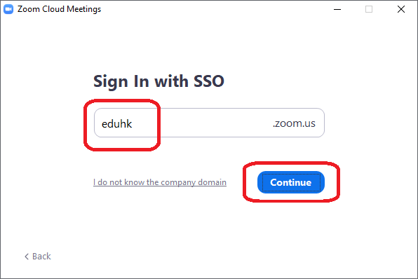 Zoom SSO login page Zoom SSO login page