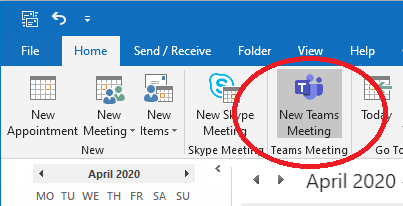 Schedule a Teams meeting from the Outlook calendar Schedule a Teams meeting from the Outlook calendar